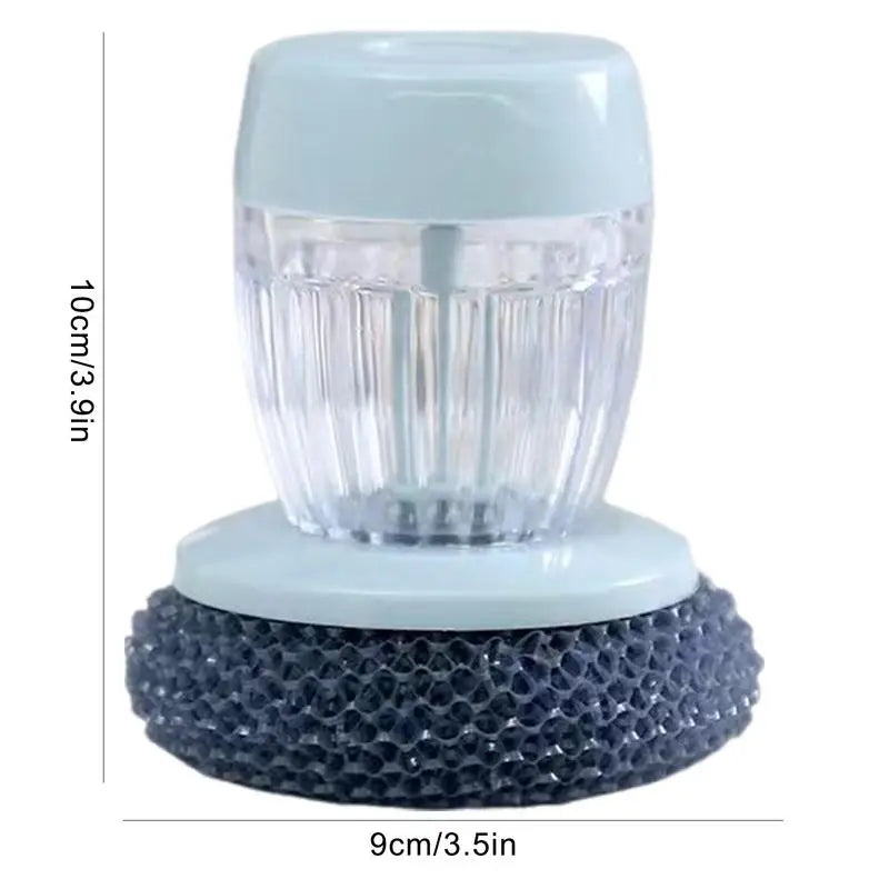 Effortless Dish Cleaning: Revolutionary Soap Dispensing Palm Brush with Built-in Dispenser!