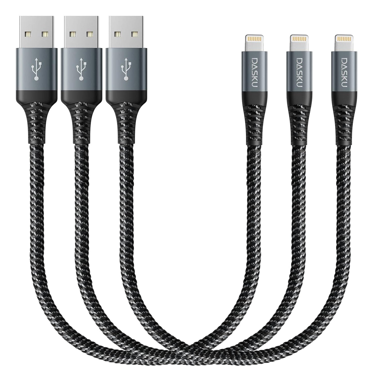 Ultra-Long 10Ft MFi Certified iPhone Charger Cable - 3 Pack Braided Lightning Cords for All iPhone Models & iPad