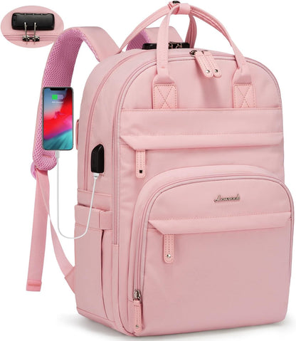 LOVEVOOK Anti-Theft Laptop Backpack - Stylish & Functional for Work, Travel, and Adventures - Fits 15.6" Laptops - Unisex Grey Design