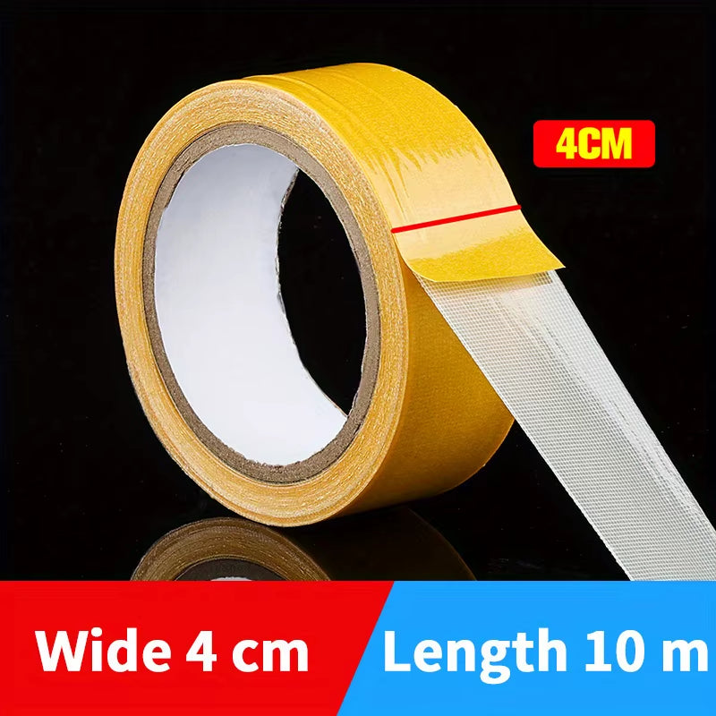 10M Double-Sided Duct Tape (2 Pack) - High Viscosity Grid Fiber, Transparent, No Residue on Walls