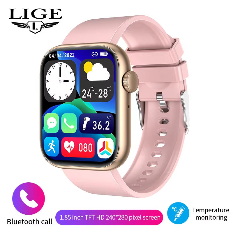 LIGE 2025 Smart Watch - Ultimate Fitness Tracker with Wireless Charging, Bluetooth Calling & Customizable Faces for Everyone