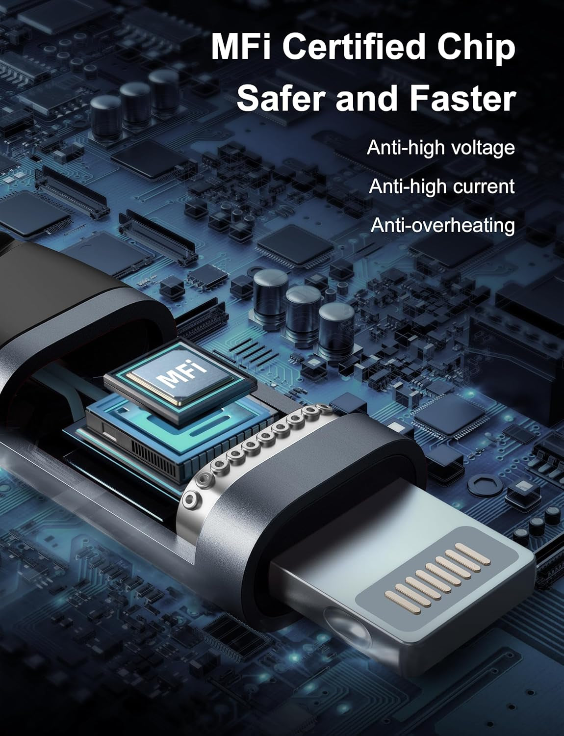 Ultra-Long 10Ft MFi Certified iPhone Charger Cable - 3 Pack Braided Lightning Cords for All iPhone Models & iPad