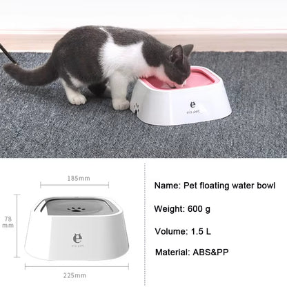 Introducing the Splash-Free Floating Pet Water Bowl - Perfect for Dogs and Cats!