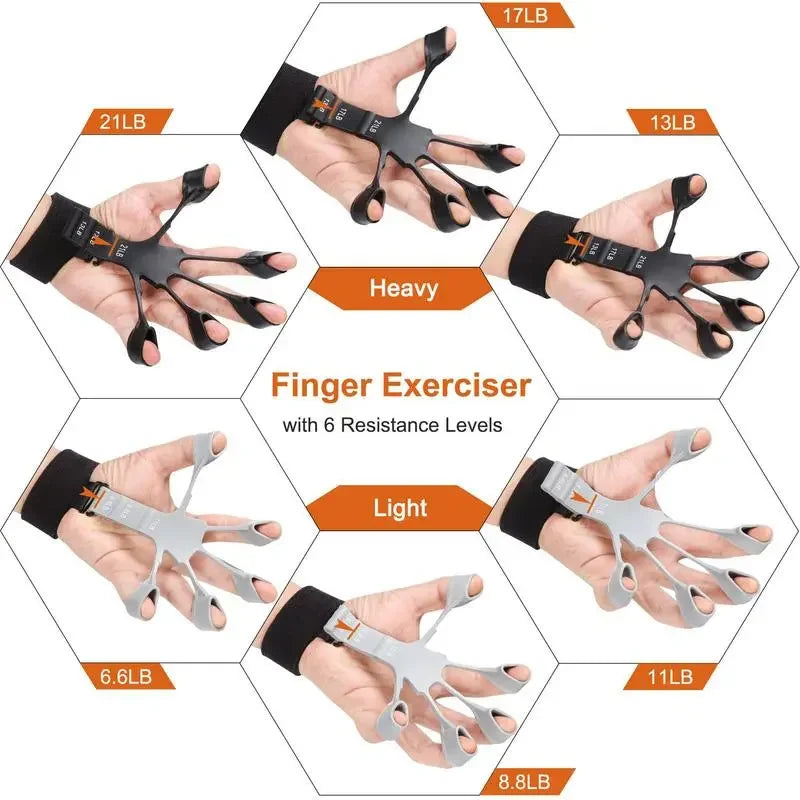 Ultimate Finger Gripper & Guitar Finger Exerciser - Build Strength & Enhance Recovery with 6 Adjustable Resistance Levels