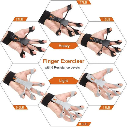 Ultimate Finger Gripper & Guitar Finger Exerciser - Build Strength & Enhance Recovery with 6 Adjustable Resistance Levels