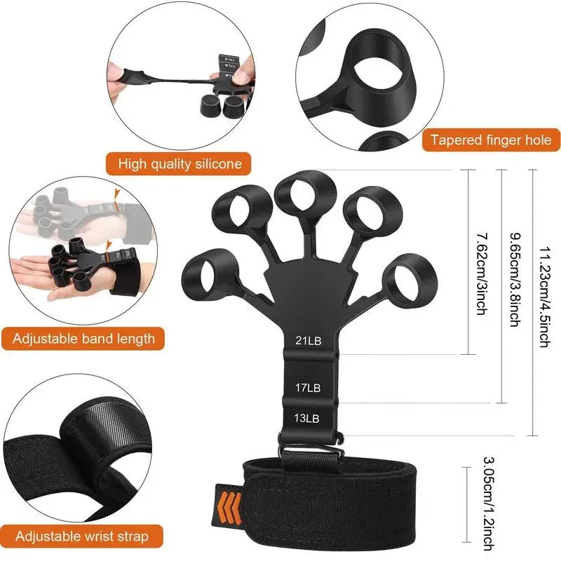 Ultimate Finger Gripper & Guitar Finger Exerciser - Build Strength & Enhance Recovery with 6 Adjustable Resistance Levels