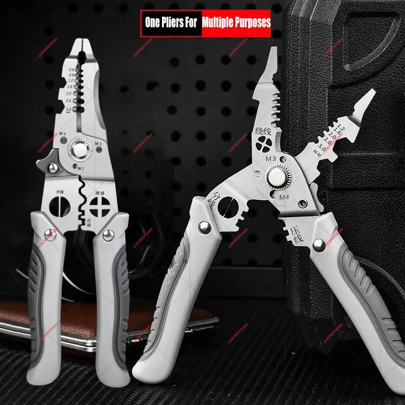Ultimate Electrician's Multi-Function Wire Stripping and Crimping Pliers - A Must-Have Tool for Professionals