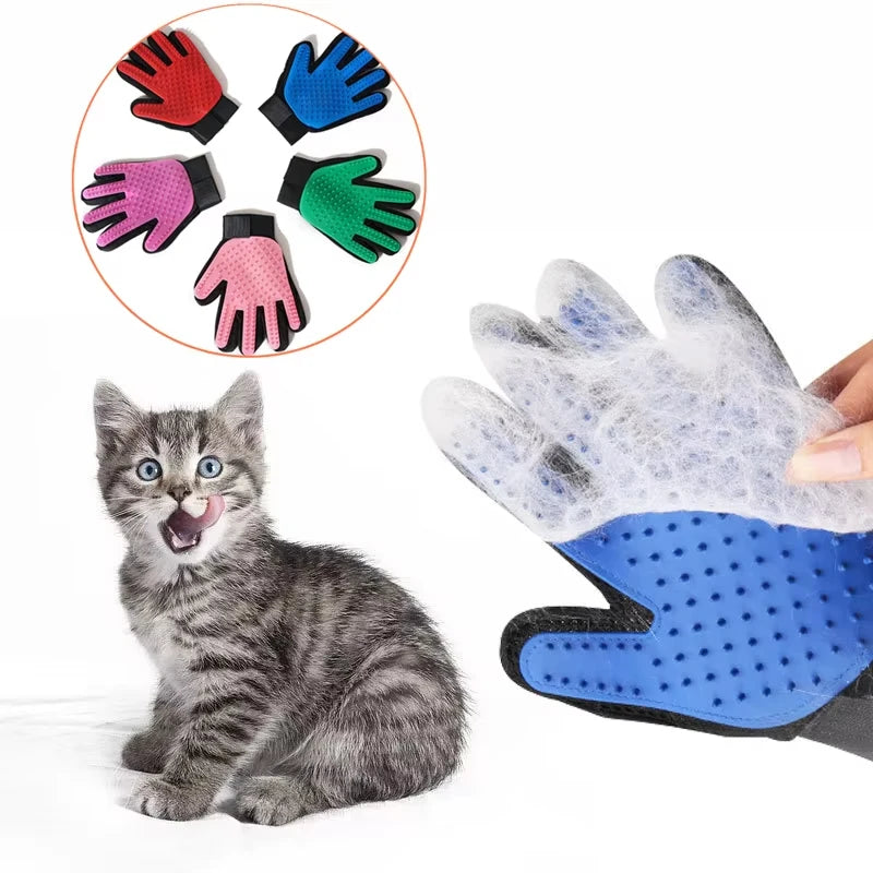 Premium Pet Grooming Glove - Effortless Deshedding & Relaxing Massage for Cats and Dogs