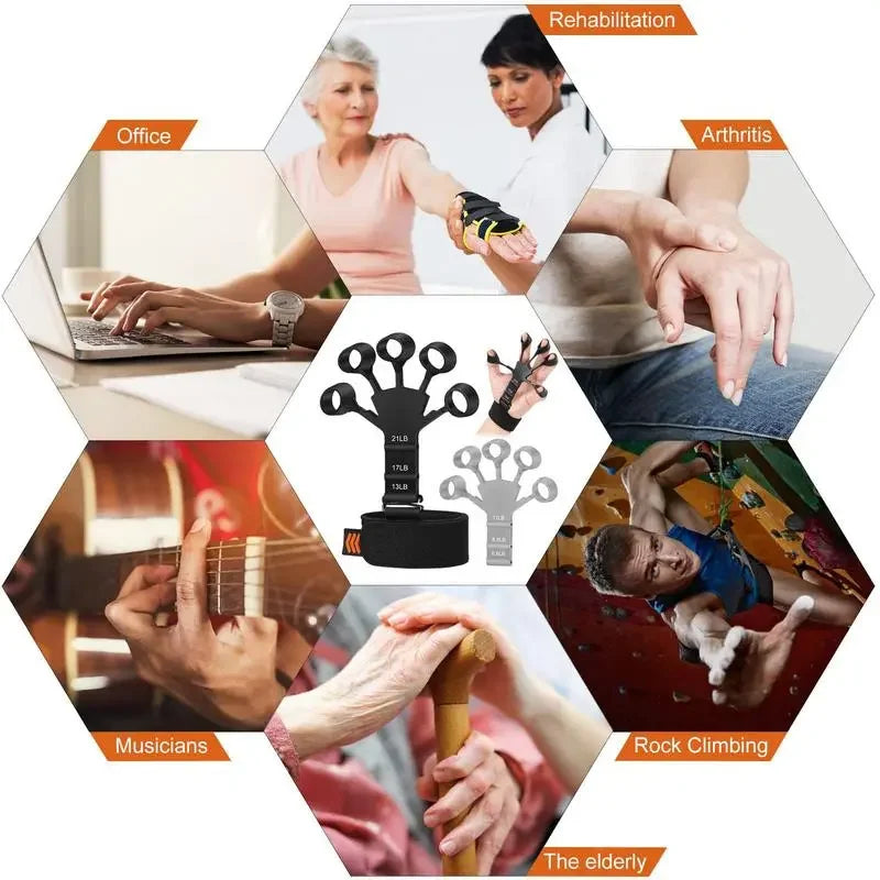 Ultimate Finger Gripper & Guitar Finger Exerciser - Build Strength & Enhance Recovery with 6 Adjustable Resistance Levels