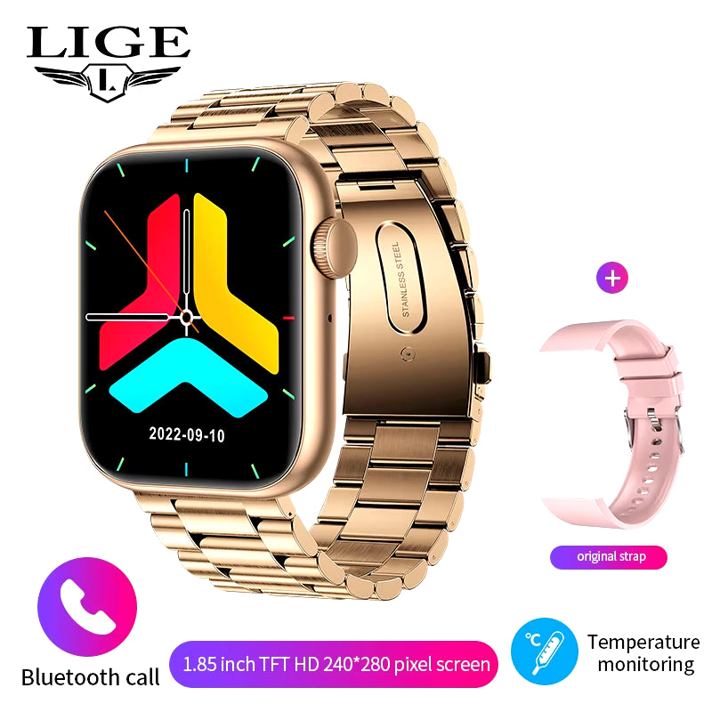 LIGE 2025 Smart Watch - Ultimate Fitness Tracker with Wireless Charging, Bluetooth Calling & Customizable Faces for Everyone