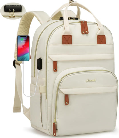 LOVEVOOK Anti-Theft Laptop Backpack - Stylish & Functional for Work, Travel, and Adventures - Fits 15.6" Laptops - Unisex Grey Design