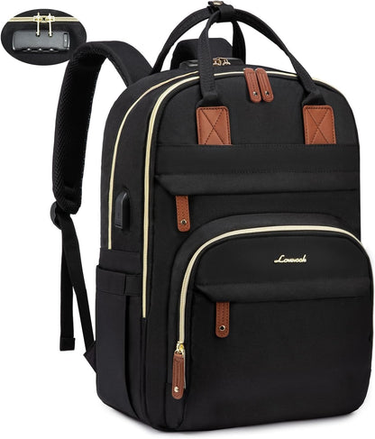 LOVEVOOK Anti-Theft Laptop Backpack - Stylish & Functional for Work, Travel, and Adventures - Fits 15.6" Laptops - Unisex Grey Design