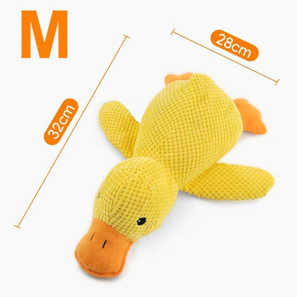 Bite-Resistant Plush Cartoon Yellow Duck Dog Toy - Perfect Sound-Relief Companion for Dogs of All Sizes!