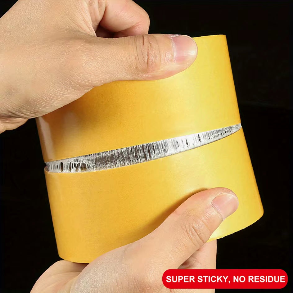 10M Double-Sided Duct Tape (2 Pack) - High Viscosity Grid Fiber, Transparent, No Residue on Walls