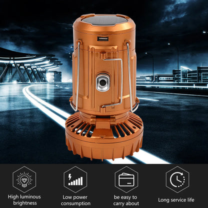 Ultimate Solar Rechargeable LED Lantern Fan - 1500mAh Waterproof, Foldable & Portable for Camping and Hiking Adventures