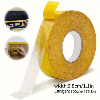 10M Double-Sided Duct Tape (2 Pack) - High Viscosity Grid Fiber, Transparent, No Residue on Walls