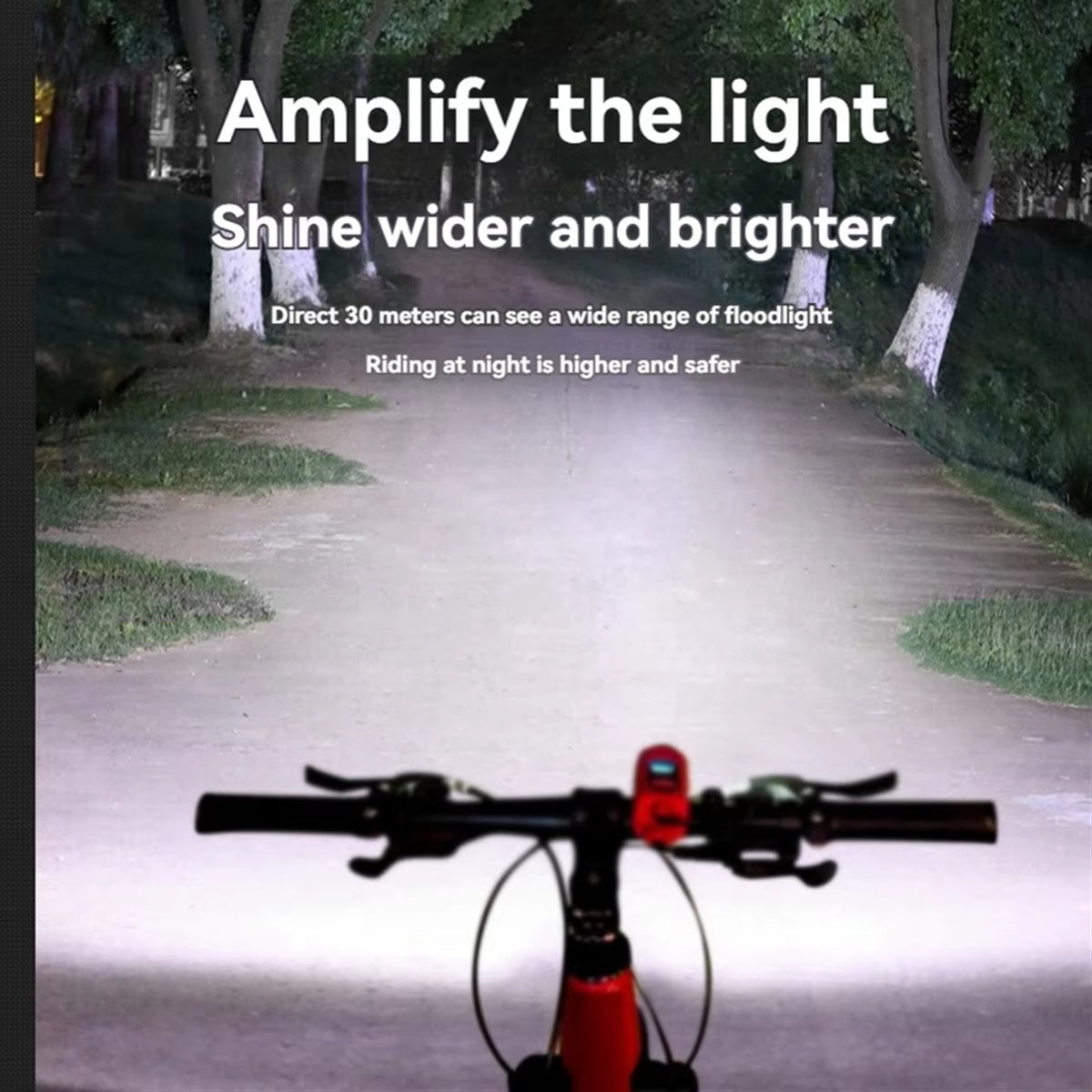 ABMO 2-in-1 Bike Light and Horn Set for Night Cycling, Featuring 4 Light Modes and IPX5 Water Resistance, Black