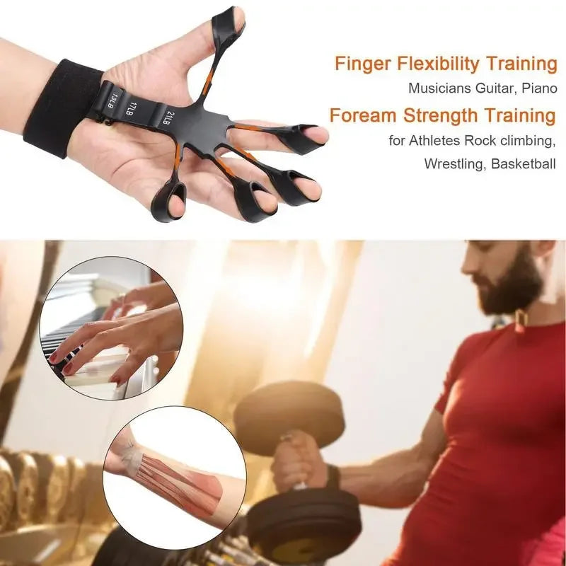 Ultimate Finger Gripper & Guitar Finger Exerciser - Build Strength & Enhance Recovery with 6 Adjustable Resistance Levels
