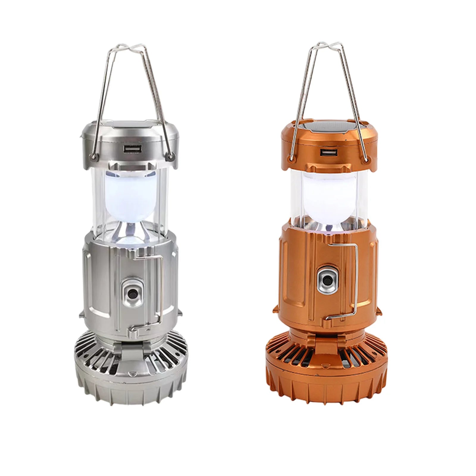 Ultimate Solar Rechargeable LED Lantern Fan - 1500mAh Waterproof, Foldable & Portable for Camping and Hiking Adventures
