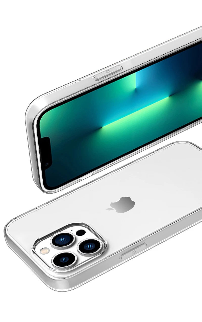 Ultra-Thin Clear Silicone Case for iPhone 15/14/13/12/11/Pro/XS Max/Mini/XR/X/7/8/6S Plus/6/SE (2020-2022) - Perfect Blend of Protection and Style!