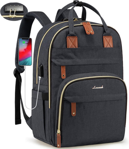 LOVEVOOK Anti-Theft Laptop Backpack - Stylish & Functional for Work, Travel, and Adventures - Fits 15.6" Laptops - Unisex Grey Design