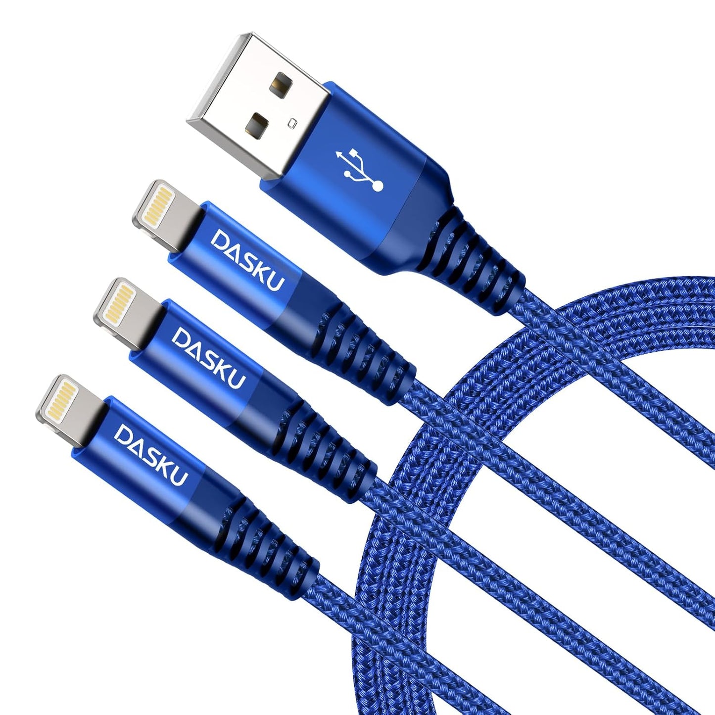 Ultra-Long 10Ft MFi Certified iPhone Charger Cable - 3 Pack Braided Lightning Cords for All iPhone Models & iPad