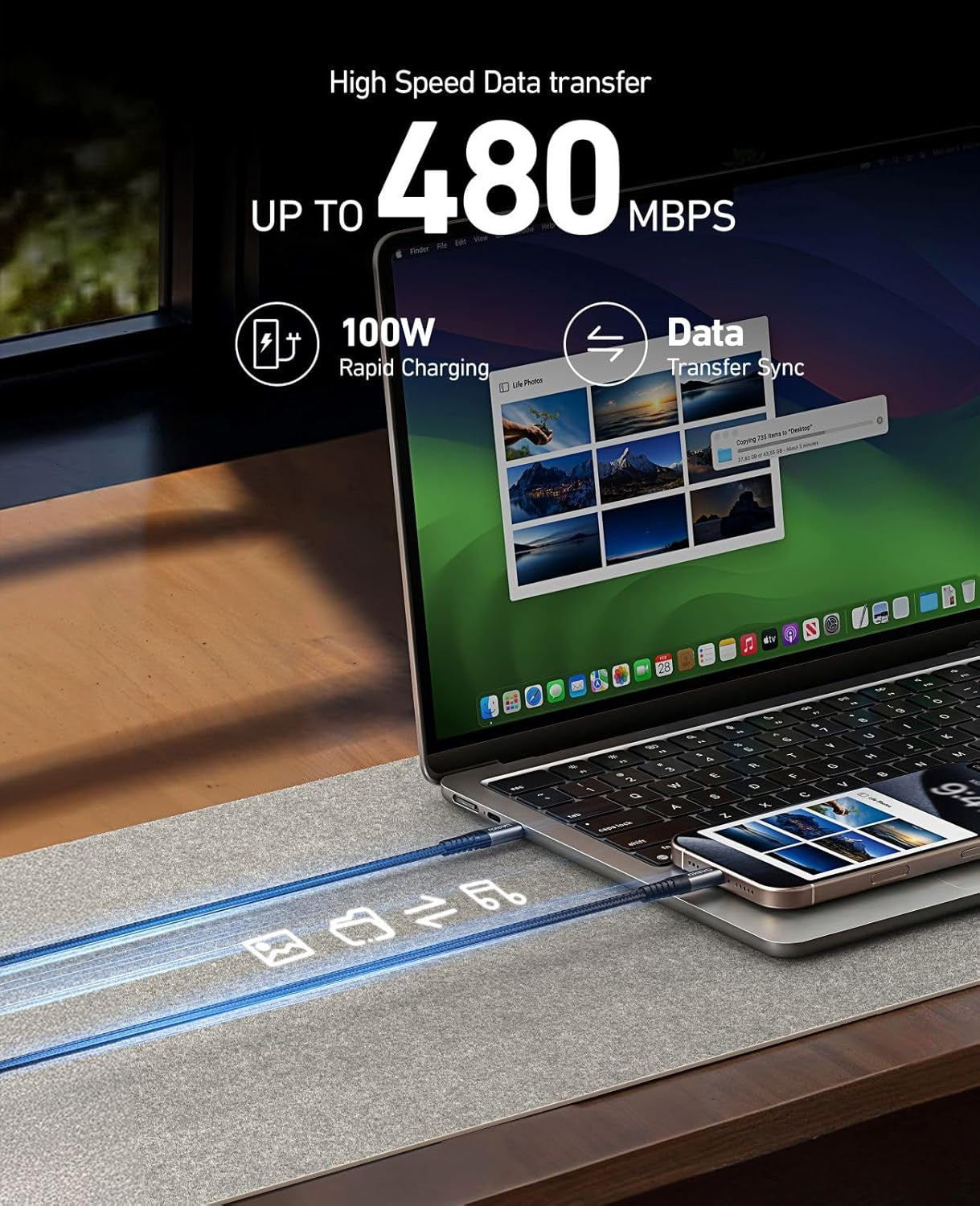 Ultra-Long 10Ft MFi Certified iPhone Charger Cable - 3 Pack Braided Lightning Cords for All iPhone Models & iPad