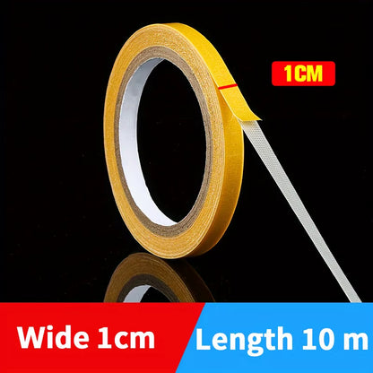 10M Double-Sided Duct Tape (2 Pack) - High Viscosity Grid Fiber, Transparent, No Residue on Walls