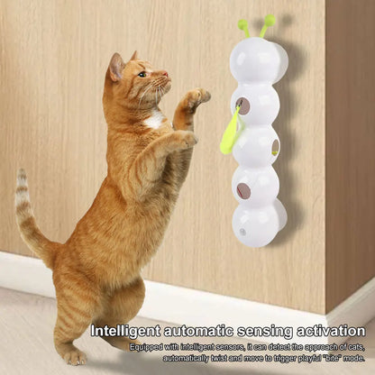 Exciting Rechargeable Interactive Caterpillar Cat Toy - Motion-Activated Fun for Indoor Kittens!