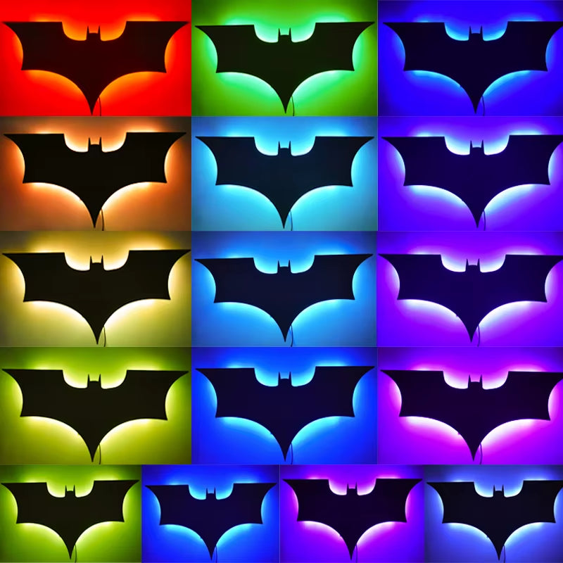 Elevate Your Home Decor with the 3D RGB Bat Wall Lamp - Remote-Controlled LED Light for Any Room!