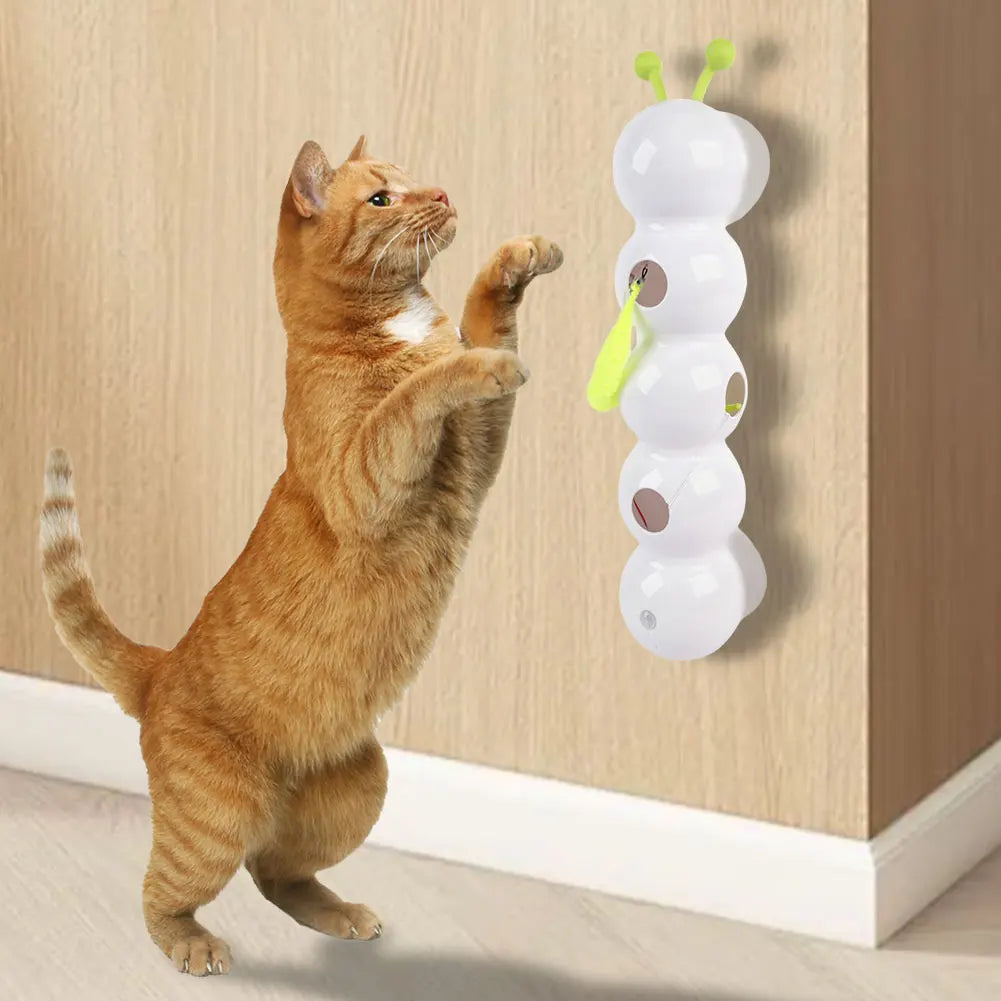 Exciting Rechargeable Interactive Caterpillar Cat Toy - Motion-Activated Fun for Indoor Kittens!