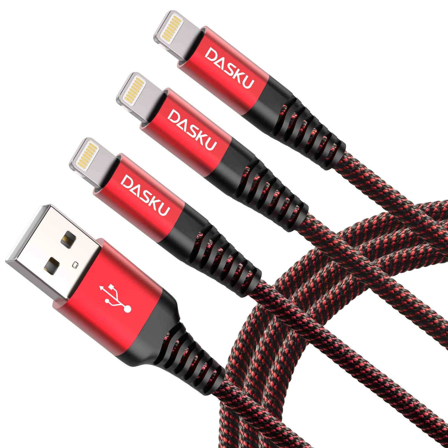 Ultra-Long 10Ft MFi Certified iPhone Charger Cable - 3 Pack Braided Lightning Cords for All iPhone Models & iPad