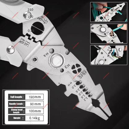 Ultimate Electrician's Multi-Function Wire Stripping and Crimping Pliers - A Must-Have Tool for Professionals