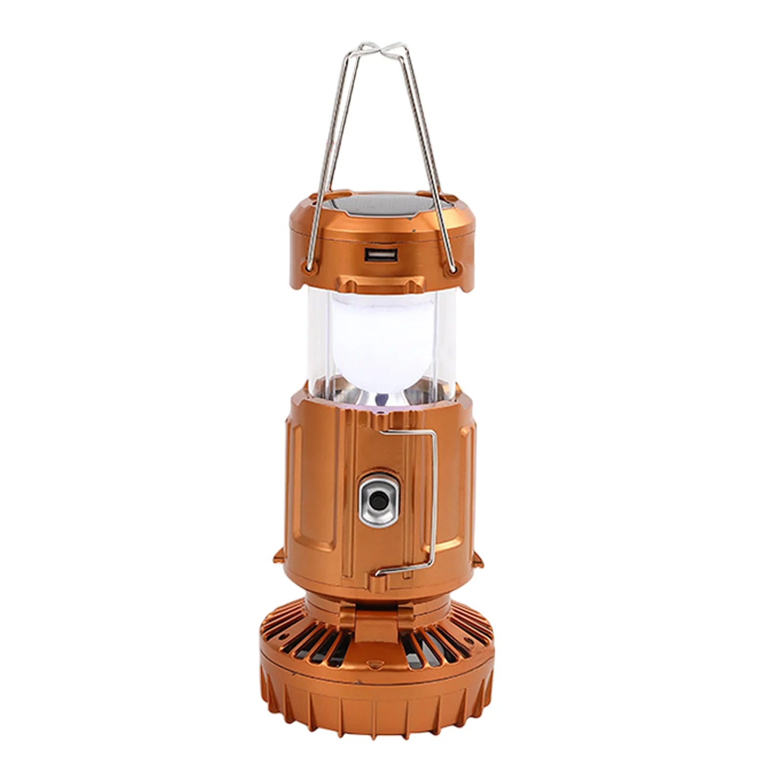 Ultimate Solar Rechargeable LED Lantern Fan - 1500mAh Waterproof, Foldable & Portable for Camping and Hiking Adventures