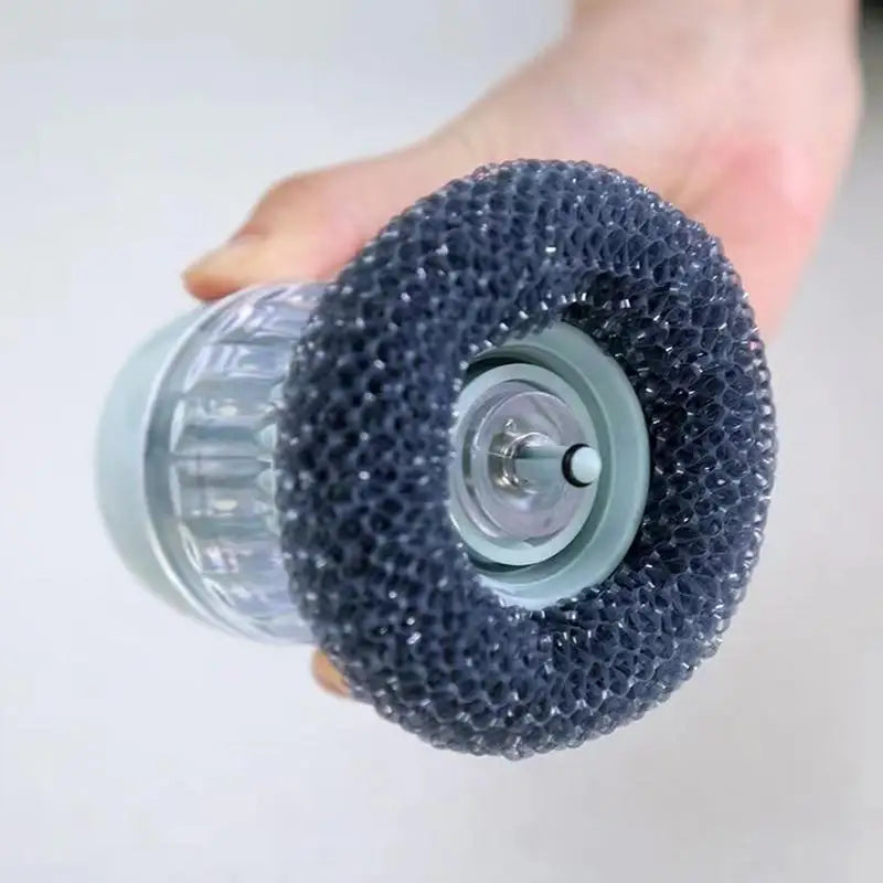 Effortless Dish Cleaning: Revolutionary Soap Dispensing Palm Brush with Built-in Dispenser!